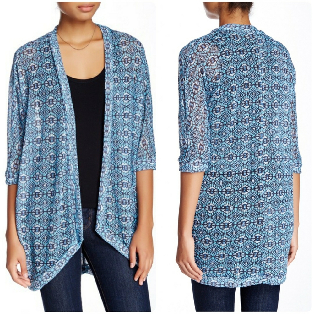 Painted Threads Elizabeth Ikat Open Knit Cardigan